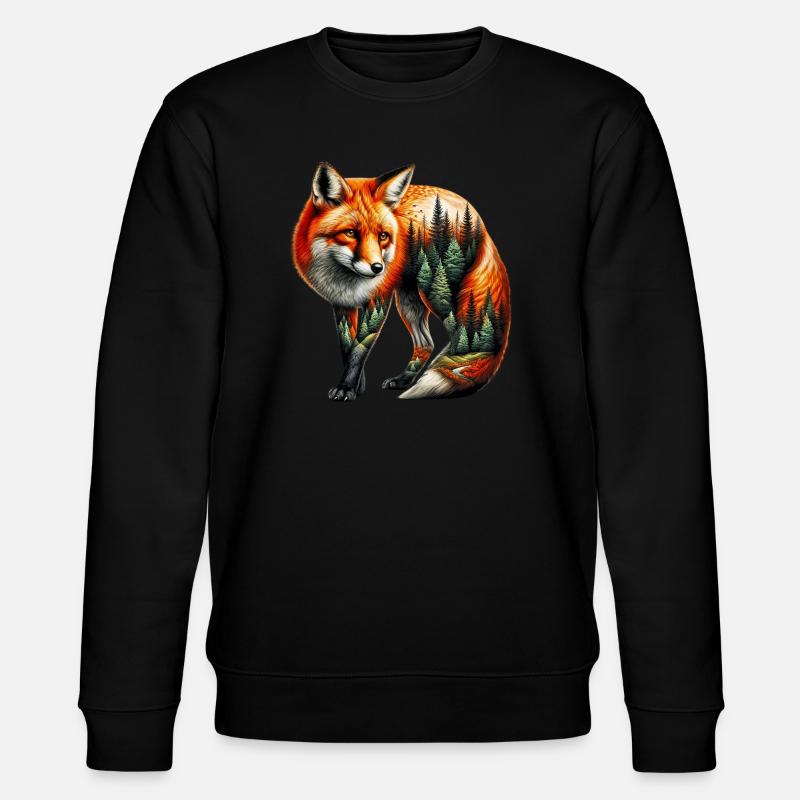Fuchs - Stanley/Stella Unisex Bio-Sweatshirt CHANGER  - Schwarz
