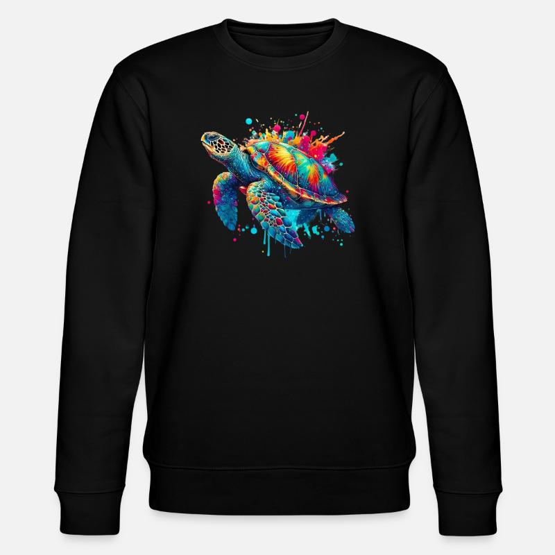 Schildkröte - Stanley/Stella Unisex Bio-Sweatshirt CHANGER - Schwarz