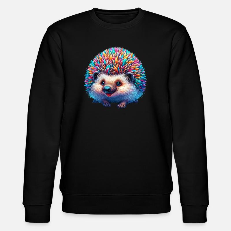 Hedgehog - Stanley/Stella CHANGER Unisex Organic Sweatshirt - black