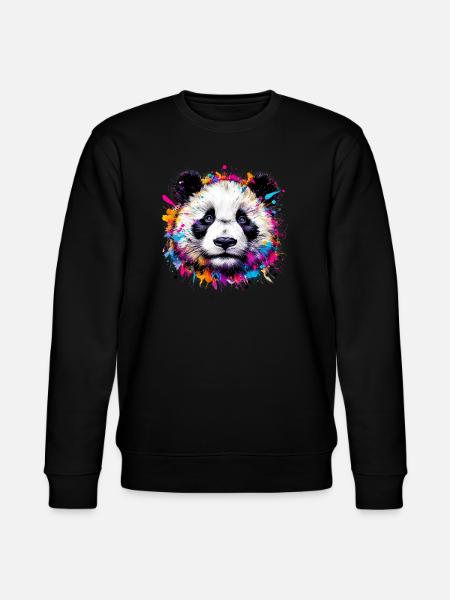 Panda - Stanley/Stella CHANGER Unisex Organic Sweatshirt - black