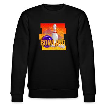 Bowling - Stanley/Stella Unisex Bio-Sweatshirt CHANGER  - Schwarz - Vorne - Nik (191cm) & Marisol (170cm)