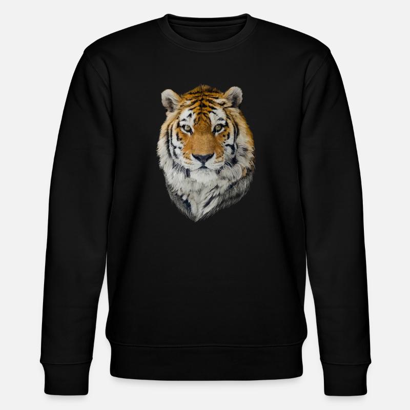 Tiger - Stanley/Stella Unisex Bio-Sweatshirt CHANGER  - Schwarz