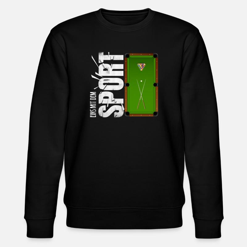 Eins mit dem Sport - Billard - Stanley/Stella Unisex Bio-Sweatshirt CHANGER - Schwarz