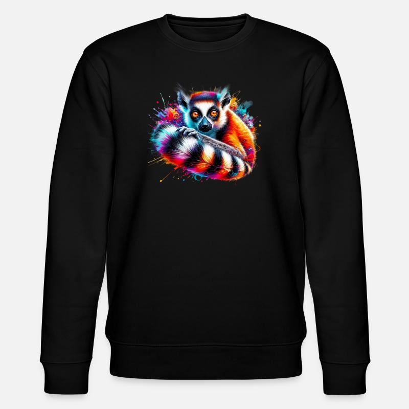 Lemur - Stanley/Stella Unisex Bio-Sweatshirt CHANGER - Schwarz