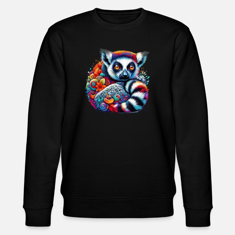 Lemur - Stanley/Stella Unisex Bio-Sweatshirt CHANGER  - Schwarz