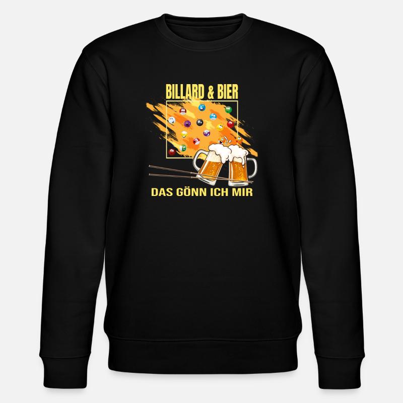 Billard & Bier - Das gönn ich mir - Stanley/Stella Unisex Bio-Sweatshirt CHANGER  - Schwarz
