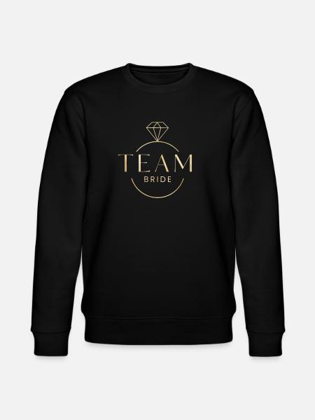 Team Bride Diamant-Ring personalisierbar - Stanley/Stella Unisex Bio-Sweatshirt CHANGER  - Schwarz