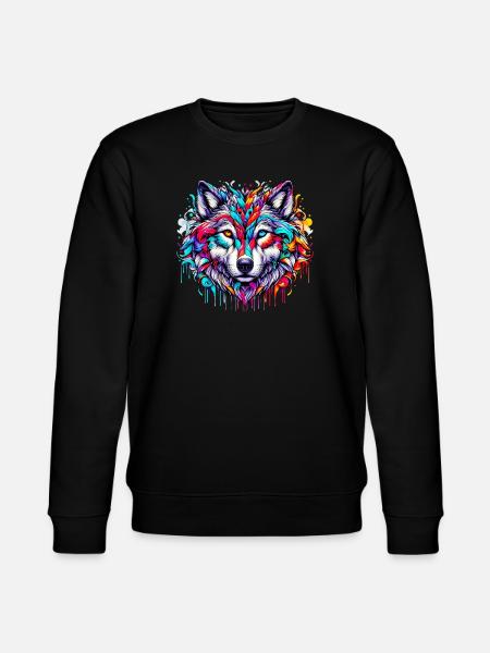 Wolf - Stanley/Stella CHANGER Unisex Organic Sweatshirt - black