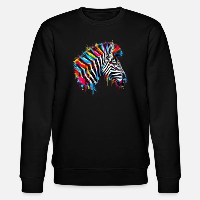 Zèbre - Sweat bio CHANGER Stanley/Stella Unisexe - noir