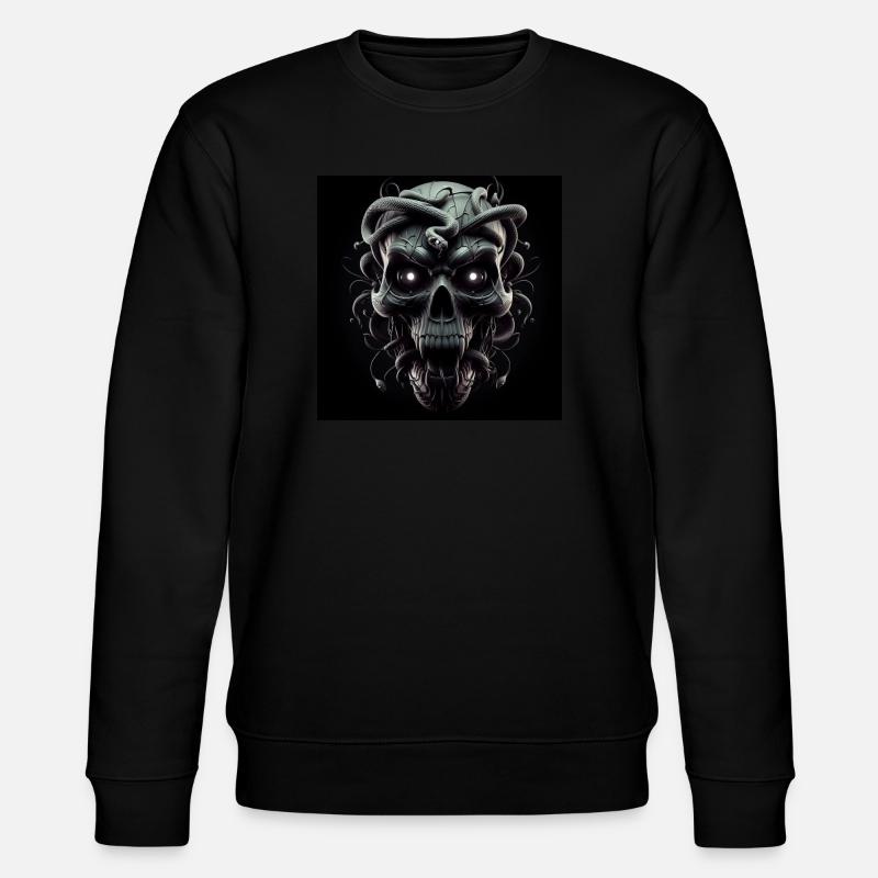 Crâne et serpents 3D - Sweat bio CHANGER Stanley/Stella Unisexe - noir