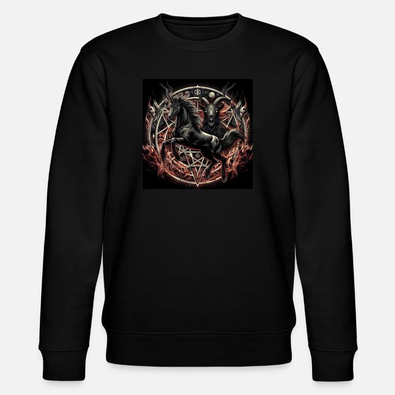Satanisches Pferd - Stanley/Stella Unisex Bio-Sweatshirt CHANGER  - Schwarz