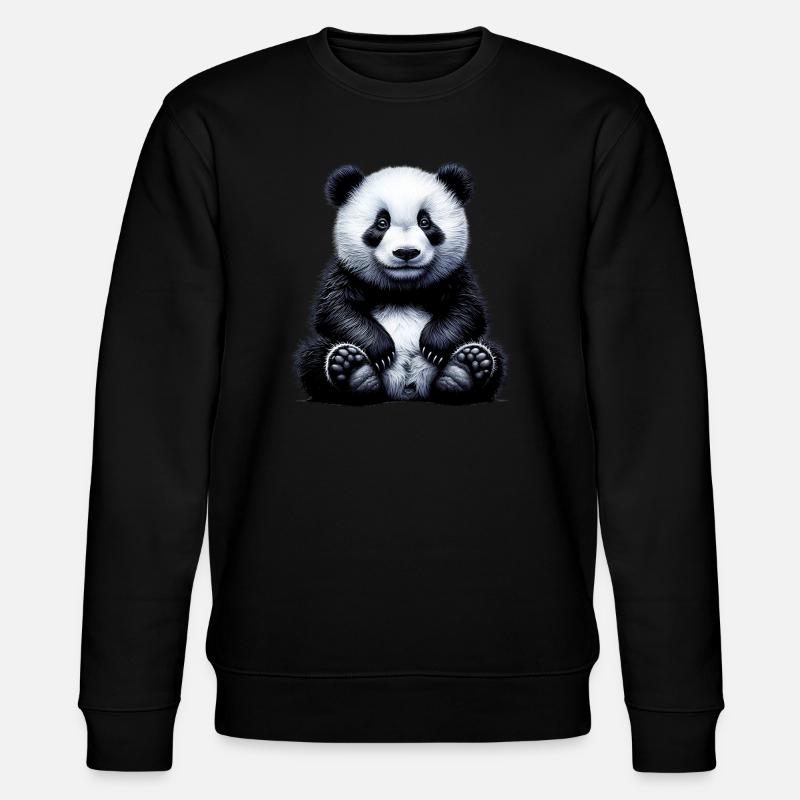 Panda - Stanley/Stella Unisex Bio-Sweatshirt CHANGER - Schwarz