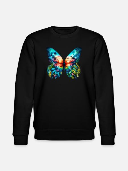 Butterfly - Stanley/Stella CHANGER Unisex Organic Sweatshirt - black