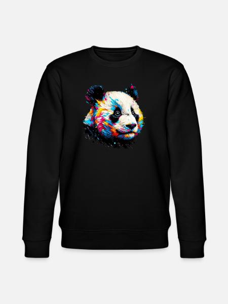 Panda - Stanley/Stella CHANGER Unisex Organic Sweatshirt - black