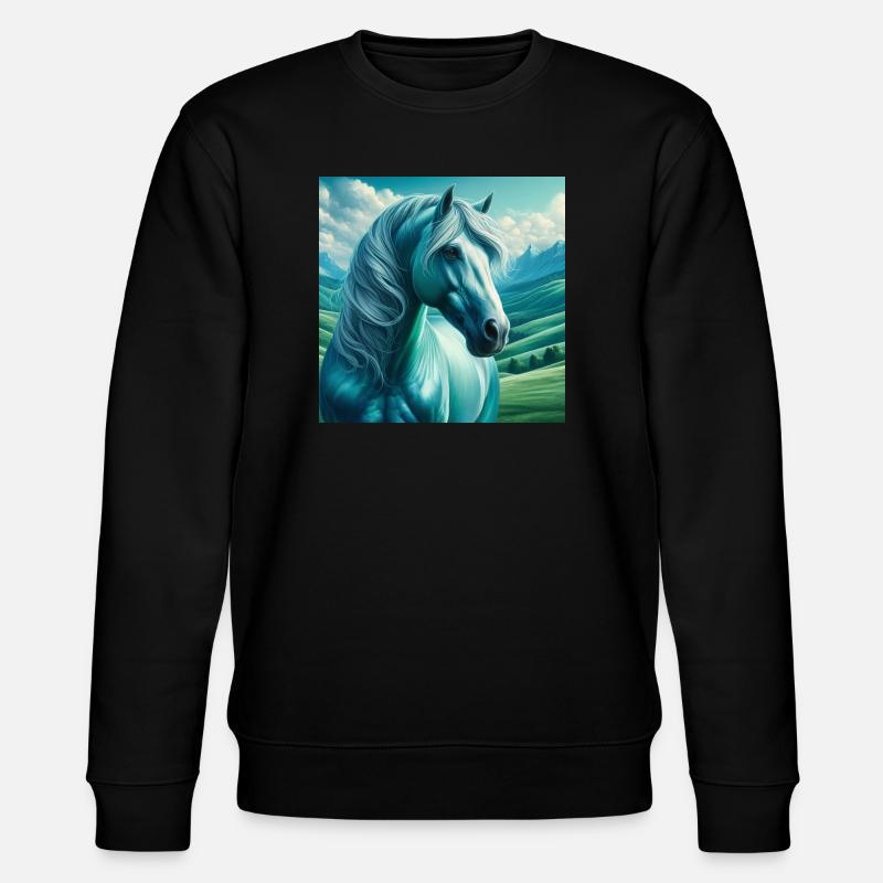 Cheval bleu - Sweat bio CHANGER Stanley/Stella Unisexe - noir