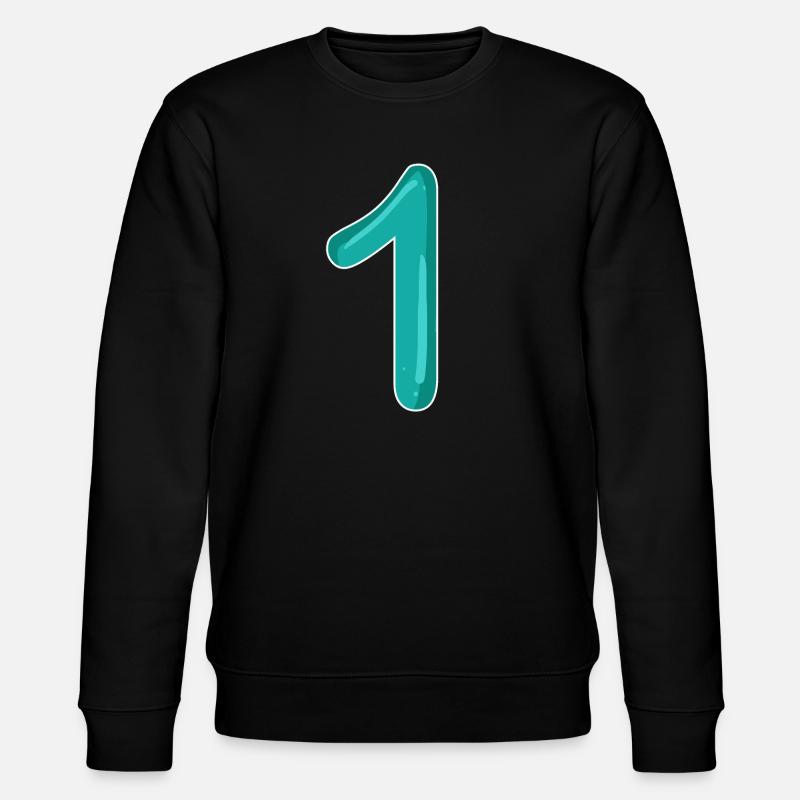 Zahl 1 - Stanley/Stella Unisex Bio-Sweatshirt CHANGER  - Schwarz