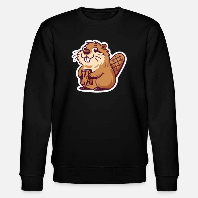 Biber Meme - Stanley/Stella Unisex Bio-Sweatshirt CHANGER - Schwarz