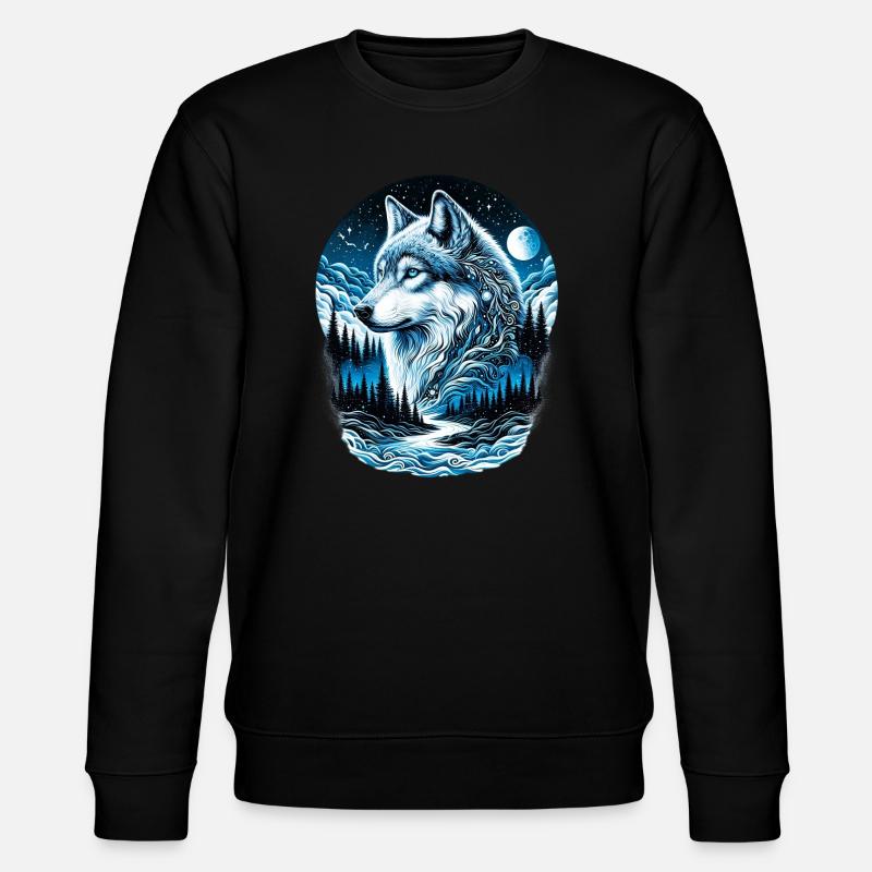 Wolf - Stanley/Stella CHANGER Unisex Organic Sweatshirt - black
