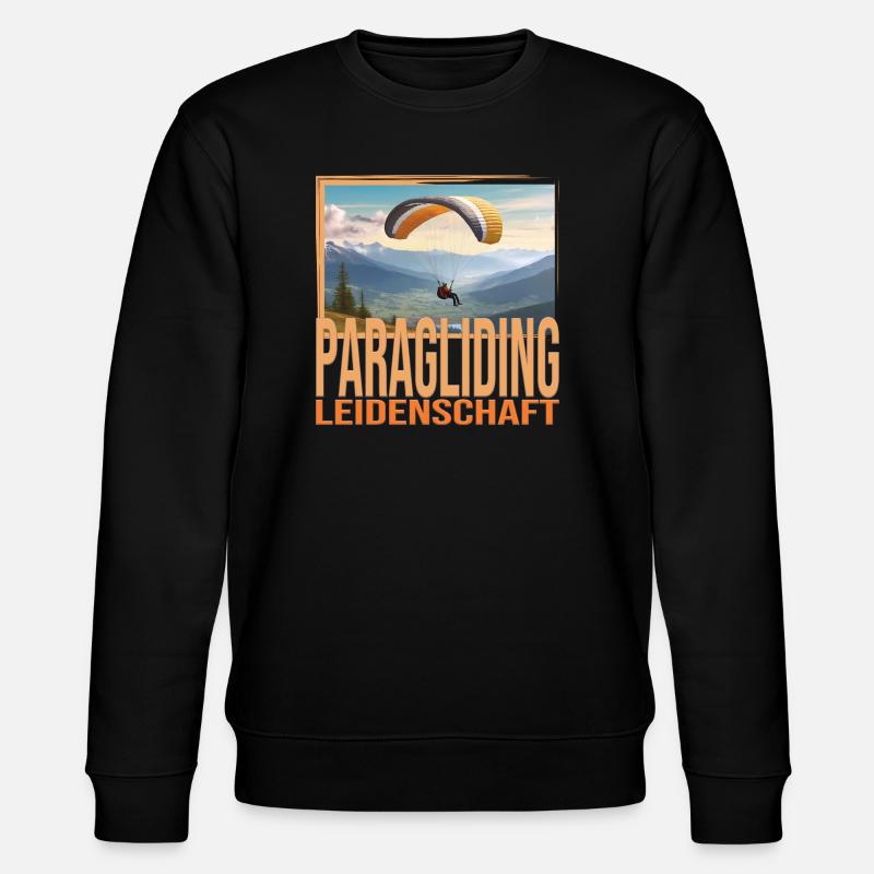 Paragliding Leidenschaft - Stanley/Stella Unisex Bio-Sweatshirt CHANGER  - Schwarz