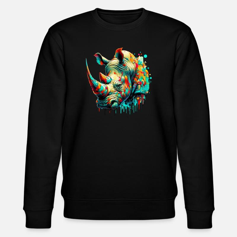 Nashorn - Stanley/Stella Unisex Bio-Sweatshirt CHANGER  - Schwarz