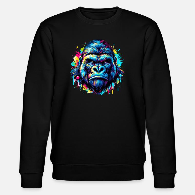 Gorilla - Stanley/Stella Unisex Bio-Sweatshirt CHANGER  - Schwarz