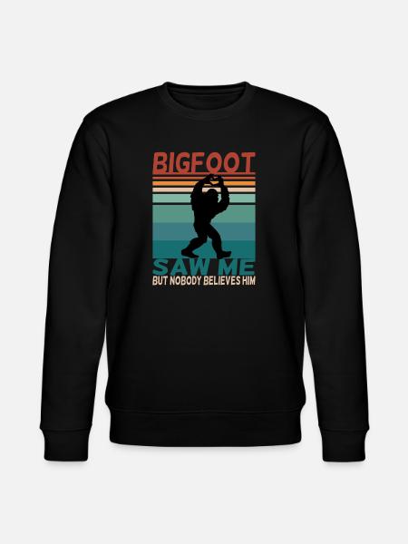Bigfoot lustiger Spruch Retro Background - Stanley/Stella Unisex Bio-Sweatshirt CHANGER  - Schwarz