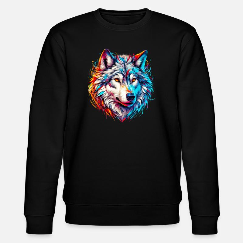 Wolf - Stanley/Stella Unisex Bio-Sweatshirt CHANGER  - Schwarz