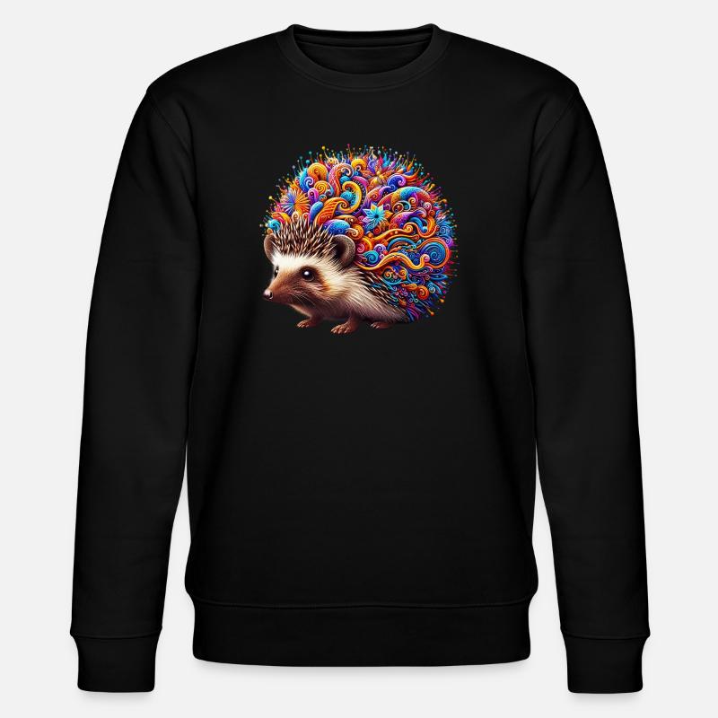 Hedgehog - Stanley/Stella CHANGER Unisex Organic Sweatshirt - black