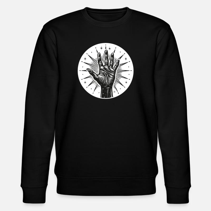 Main étoile avec flashs - Sweat bio CHANGER Stanley/Stella Unisexe - noir