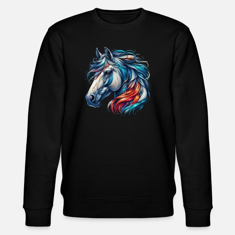 Cheval - Sweat bio CHANGER Stanley/Stella Unisexe - noir