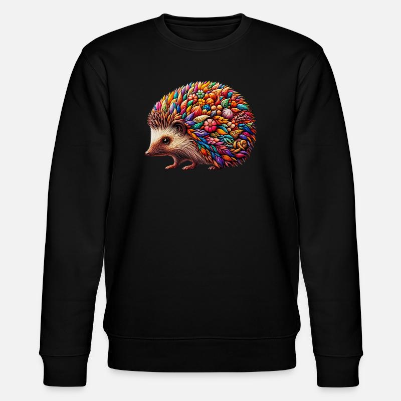 Hedgehog - Stanley/Stella CHANGER Unisex Organic Sweatshirt - black