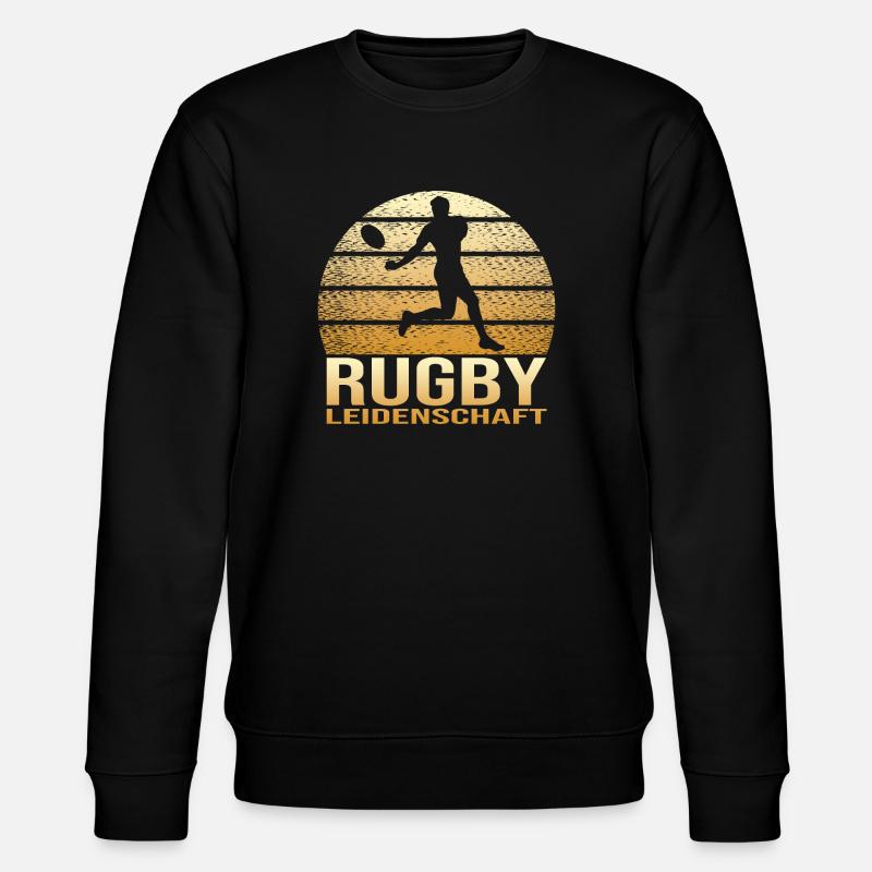 Rugby Leidenschaft - Stanley/Stella Unisex Bio-Sweatshirt CHANGER  - Schwarz