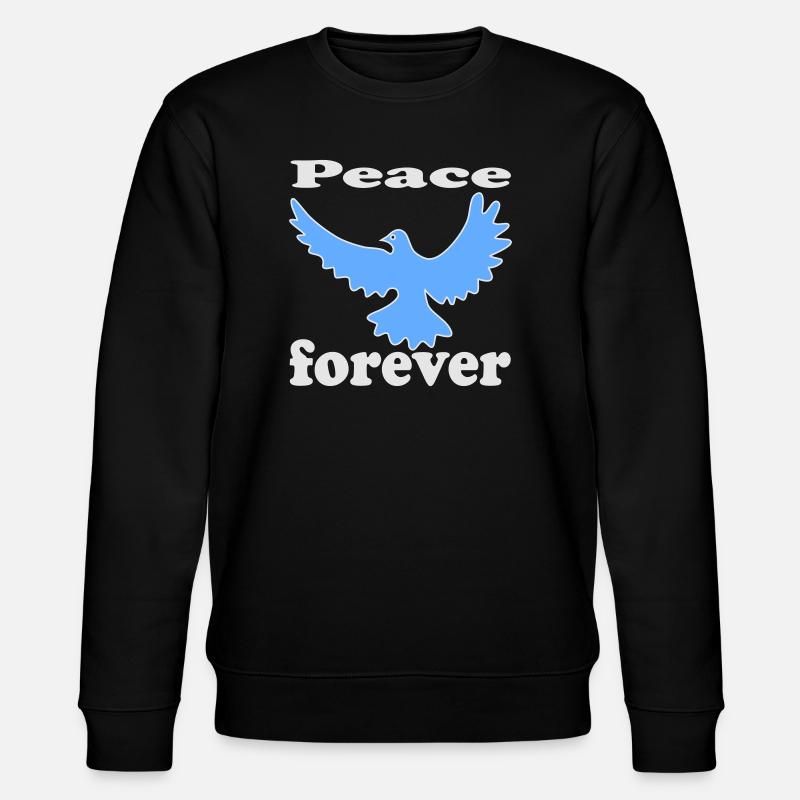 Peace Dove Bird - Stanley/Stella CHANGER Unisex Organic Sweatshirt - black