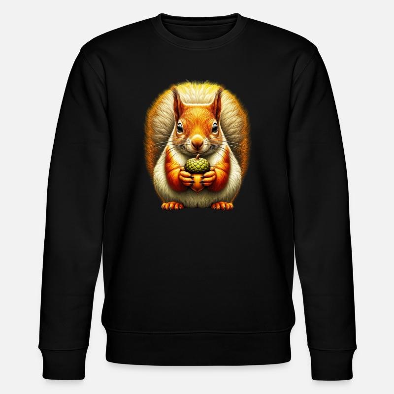 Eichhörnchen - Stanley/Stella Unisex Bio-Sweatshirt CHANGER  - Schwarz