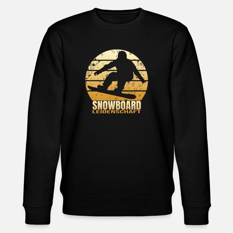 Snowboard Leidenschaft - Stanley/Stella Unisex Bio-Sweatshirt CHANGER  - Schwarz