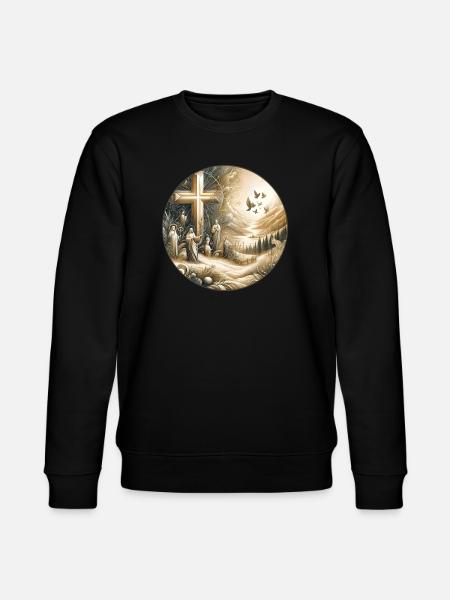 Cross of Faith - Stanley/Stella CHANGER Unisex Organic Sweatshirt - black