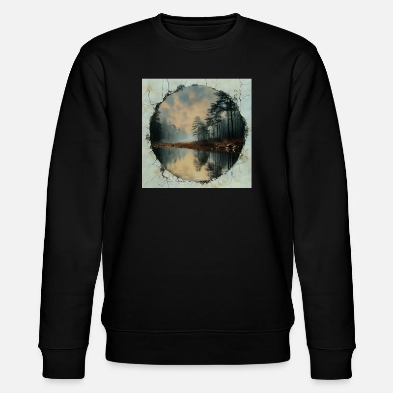 Sehnsucht Natur - Stanley/Stella Unisex Bio-Sweatshirt CHANGER  - Schwarz