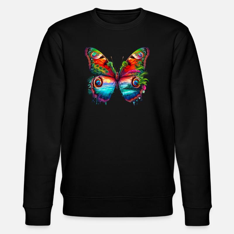 Butterfly - Stanley/Stella CHANGER Unisex Organic Sweatshirt - black
