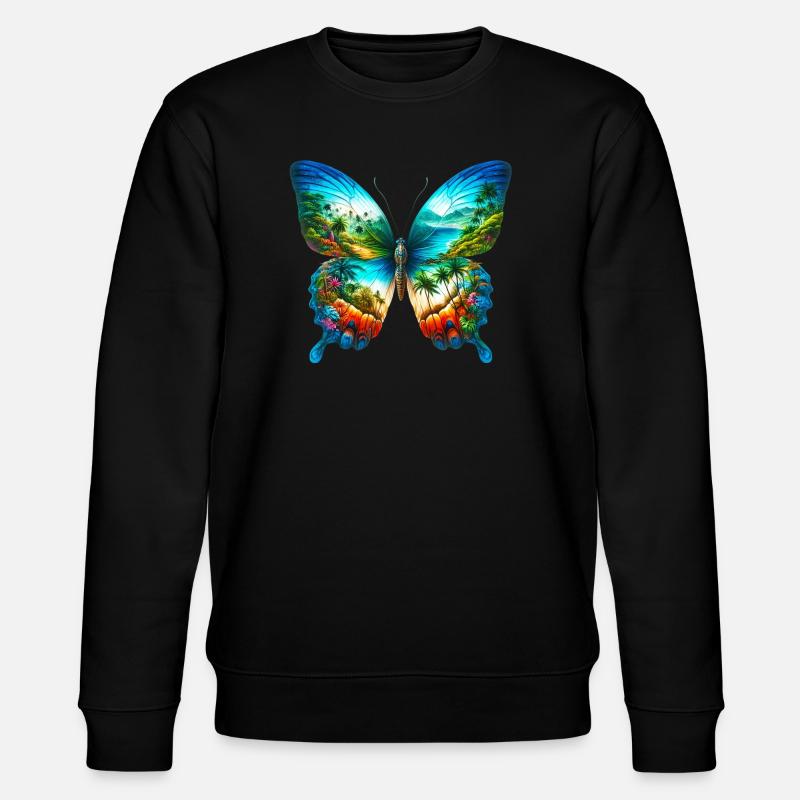 Papillon - Sweat bio CHANGER Stanley/Stella Unisexe - noir