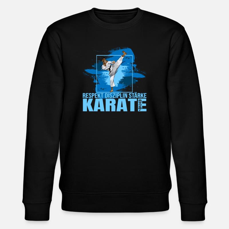 Respekt - Disziplin - Stärke - Karate - Stanley/Stella Unisex Bio-Sweatshirt CHANGER  - Schwarz