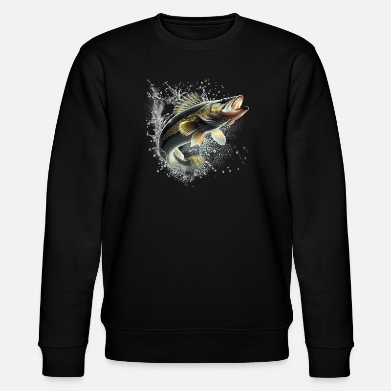 Fisch - Stanley/Stella Unisex Bio-Sweatshirt CHANGER  - Schwarz