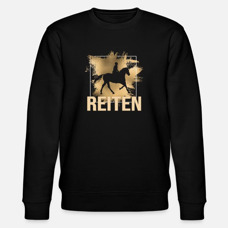 Reiten - Stanley/Stella Unisex Bio-Sweatshirt CHANGER  - Schwarz