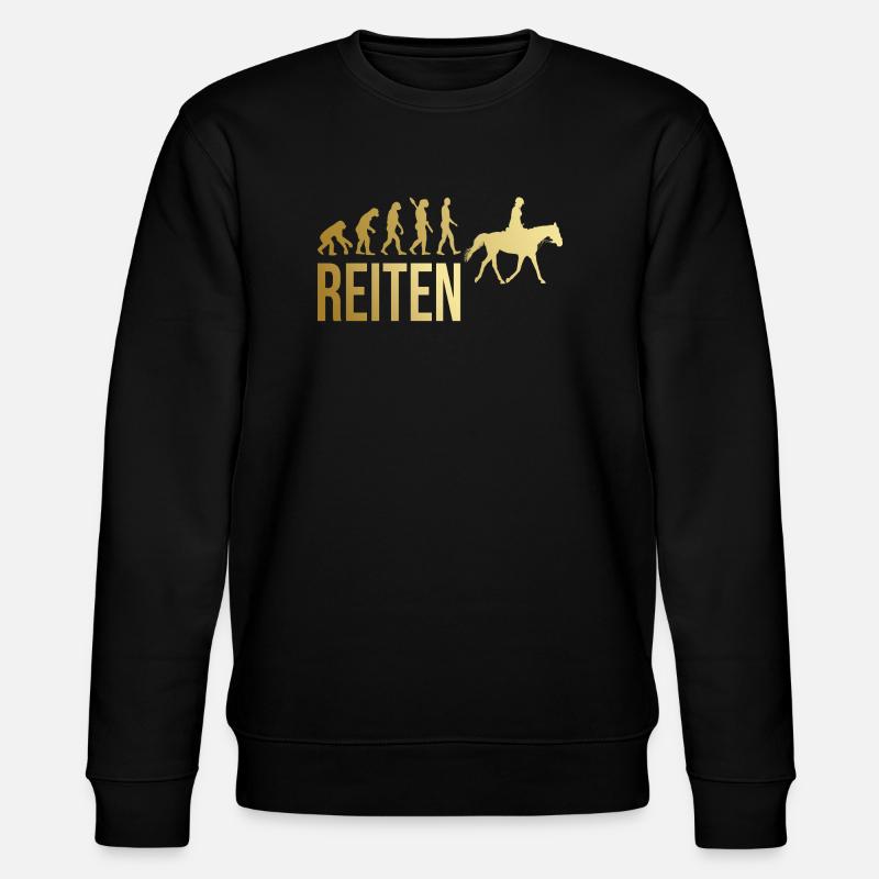 Reiten Evolution - Stanley/Stella Unisex Bio-Sweatshirt CHANGER  - Schwarz