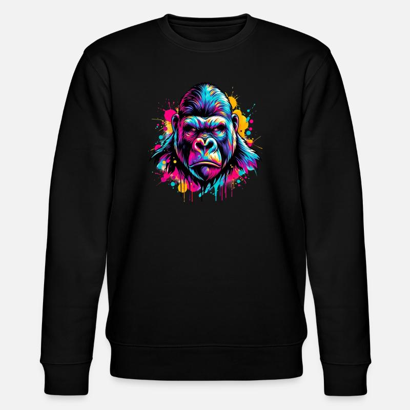 Gorilla - Stanley/Stella Unisex Bio-Sweatshirt CHANGER  - Schwarz