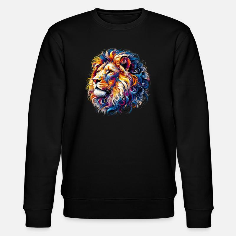 Löwe - Stanley/Stella Unisex Bio-Sweatshirt CHANGER  - Schwarz