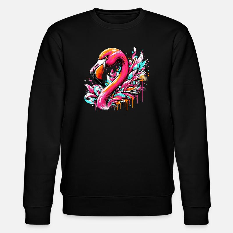 Flamingo - Stanley/Stella Unisex Bio-Sweatshirt CHANGER  - Schwarz