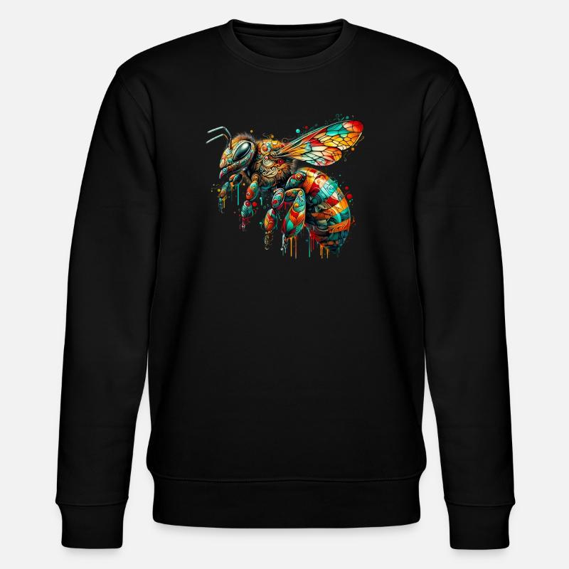 Biene - Stanley/Stella Unisex Bio-Sweatshirt CHANGER  - Schwarz