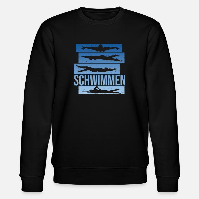 Schwimmen - Stanley/Stella Unisex Bio-Sweatshirt CHANGER  - Schwarz
