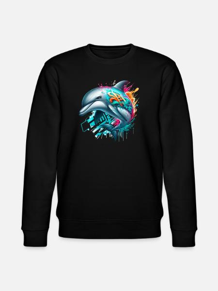 Dolphin - Stanley/Stella CHANGER Unisex Organic Sweatshirt - black