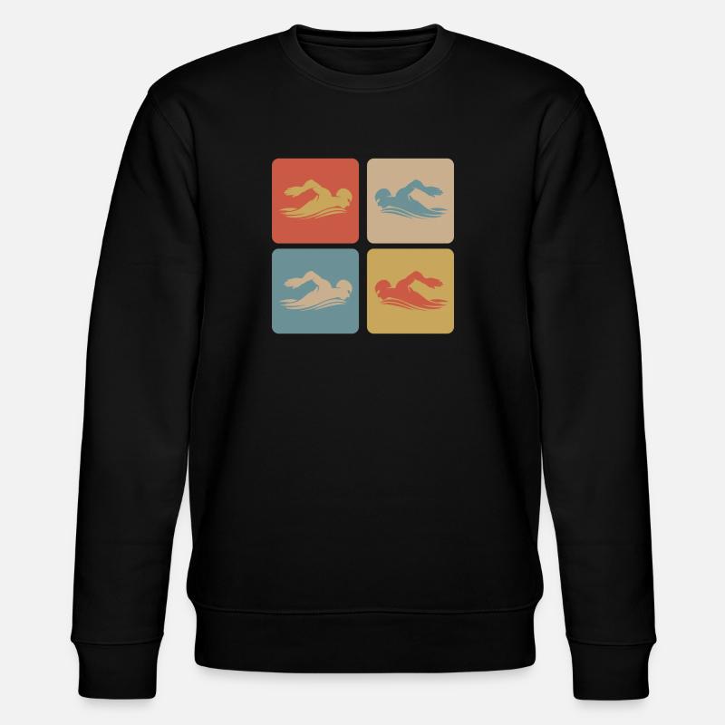Schwimmen Design - Stanley/Stella Unisex Bio-Sweatshirt CHANGER  - Schwarz
